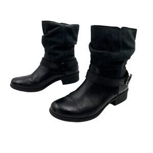 Bogs Carly Boots Waterproof Black Leather Ankle Booties